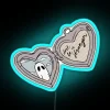 RGB Neon Sign displaying Scott Street Locket in Silver Blue.