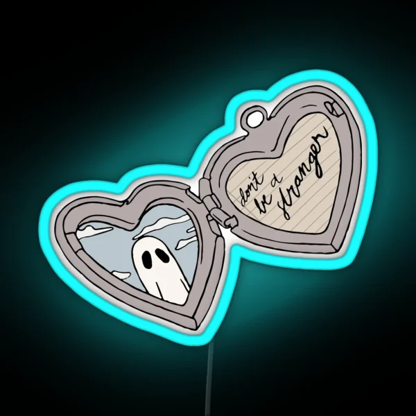 Scott Street Locket Silver RGB Neon Sign