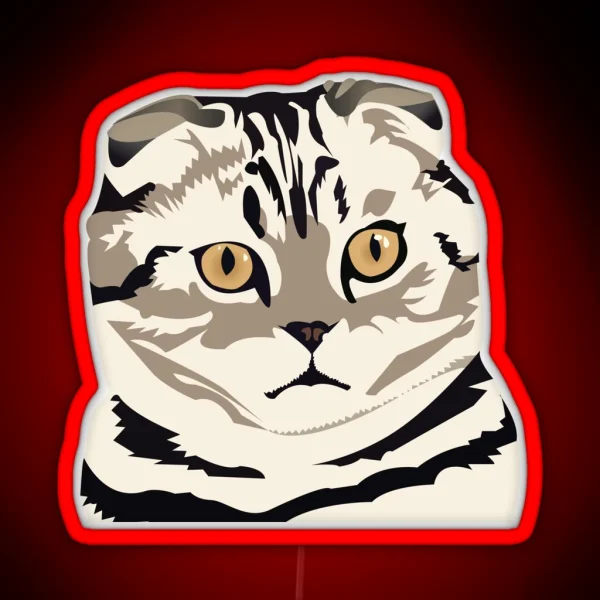 Scottish Fold Cat RGB Neon Sign