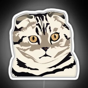 Scottish Fold Cat RGB Neon Sign