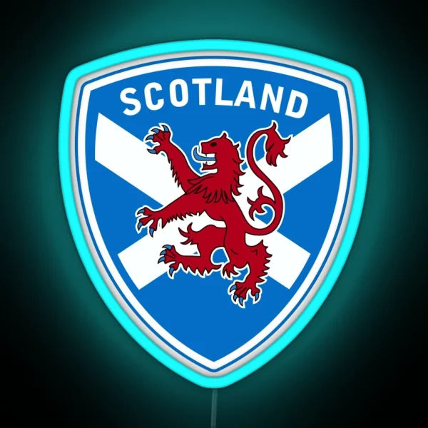 Scottish Lion And Flag RGB Neon Sign