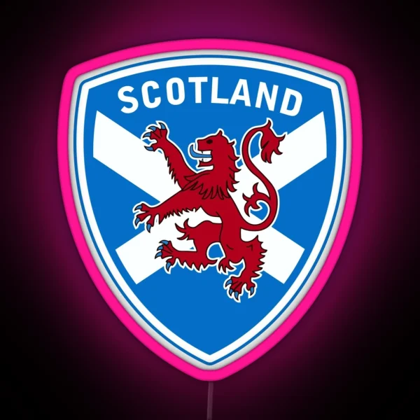 Scottish Lion And Flag RGB Neon Sign