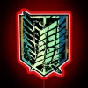 vintage rgb neon sign of scout regiment