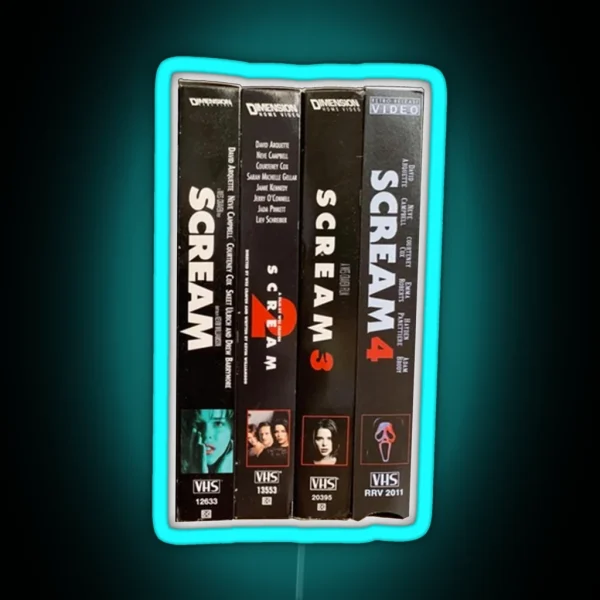 Scream VHS Collection RGB Neon Sign