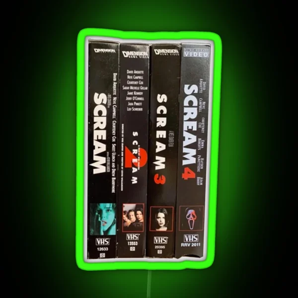 Scream VHS Collection RGB Neon Sign