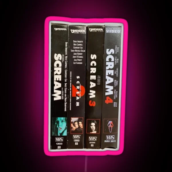 Scream VHS Collection RGB Neon Sign