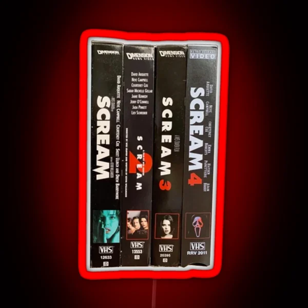Scream VHS Collection RGB Neon Sign