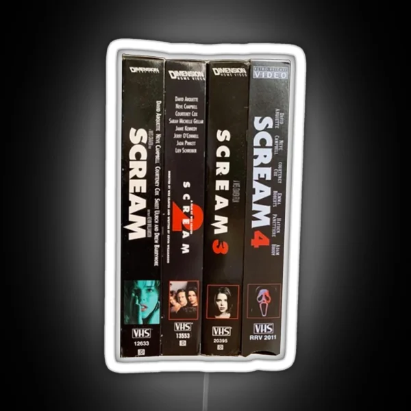 Scream VHS Collection RGB Neon Sign
