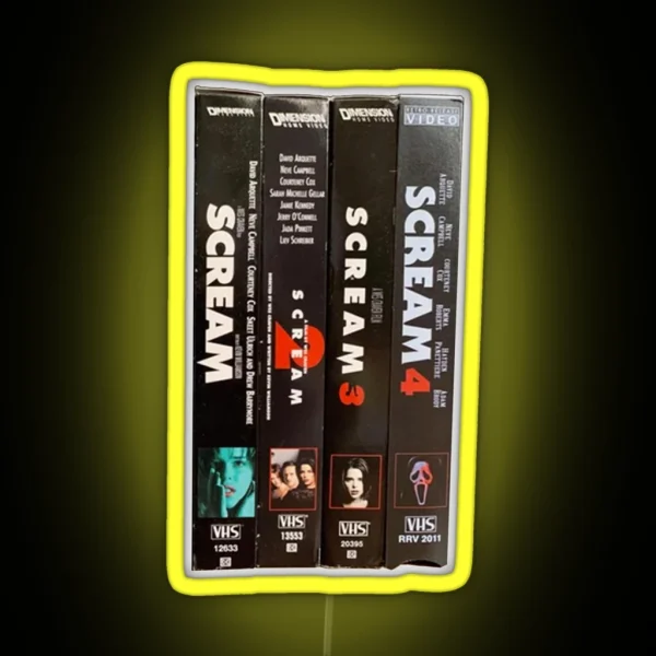 Scream VHS Collection RGB Neon Sign