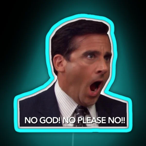 Screaming Michael Scott The Office RGB Neon Sign