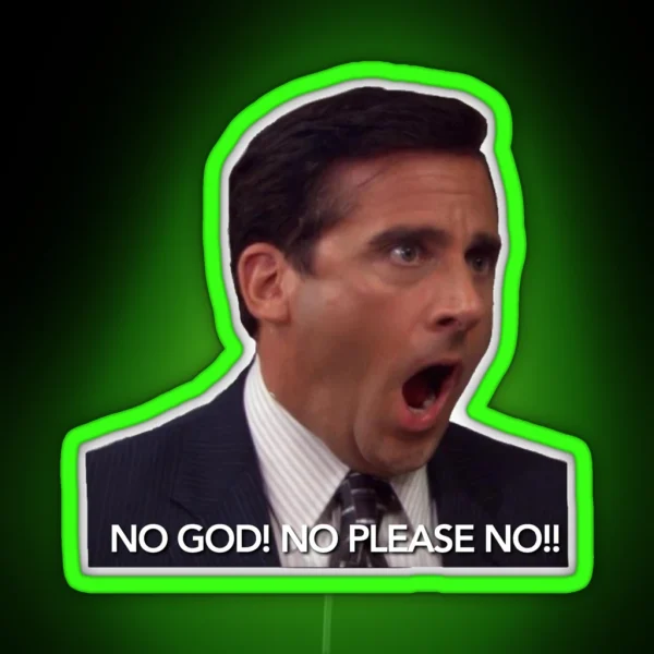 Screaming Michael Scott The Office RGB Neon Sign