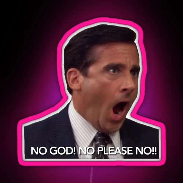 Screaming Michael Scott The Office RGB Neon Sign