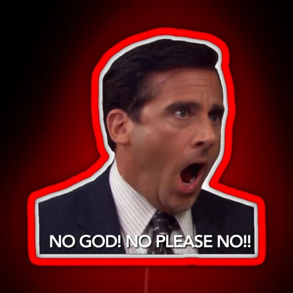 Screaming Michael Scott The Office RGB Neon Sign