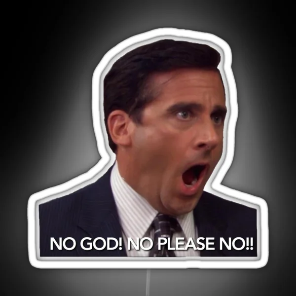 Screaming Michael Scott The Office RGB Neon Sign