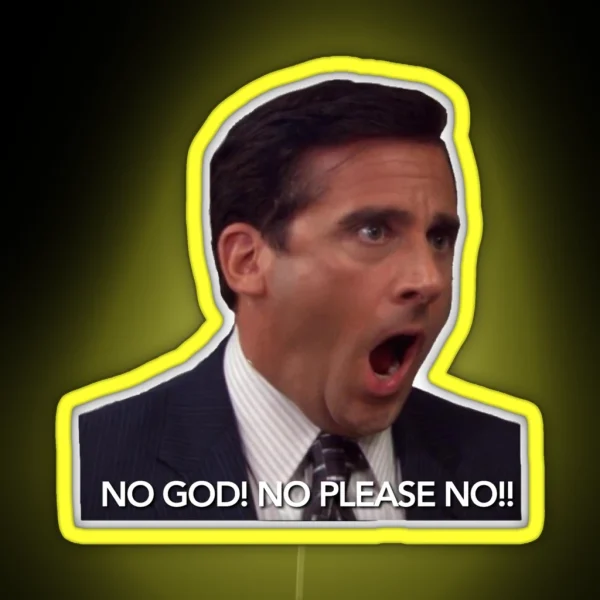 Screaming Michael Scott The Office RGB Neon Sign