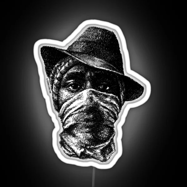 Scribbled Rapper RGB Neon Sign
