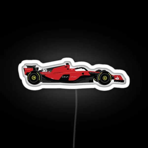 Scuderia Ferrari F1 Team Car 2023 SF23 Drivers Charles Leclerc And Carlos Sainz RGB Neon Sign