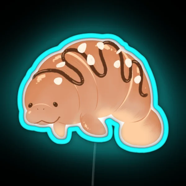 Sea Cow Croissant RGB Neon Sign