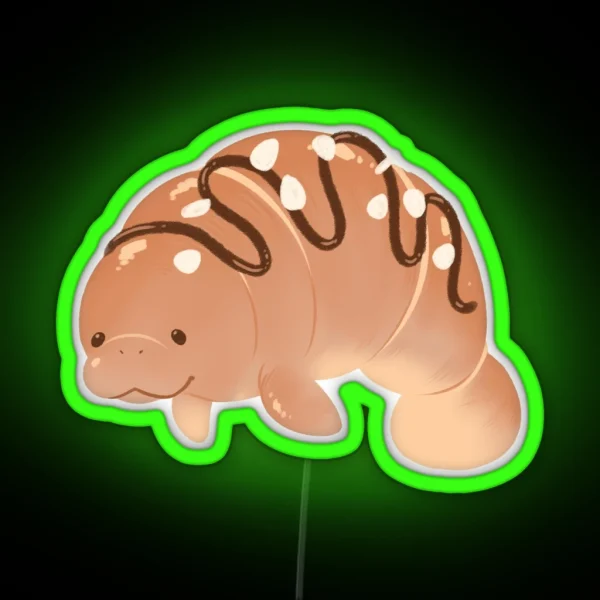 Sea Cow Croissant RGB Neon Sign