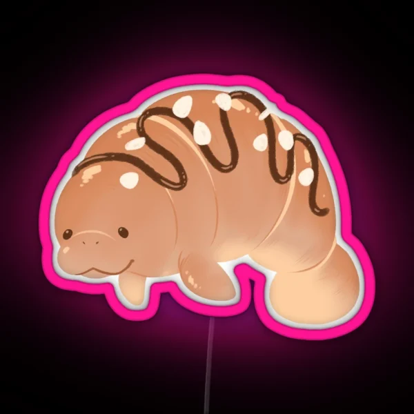 Sea Cow Croissant RGB Neon Sign