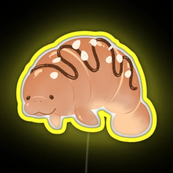 Sea Cow Croissant RGB Neon Sign