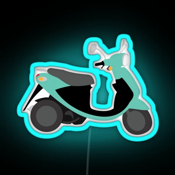 Seafoam Scooter RGB Neon Sign