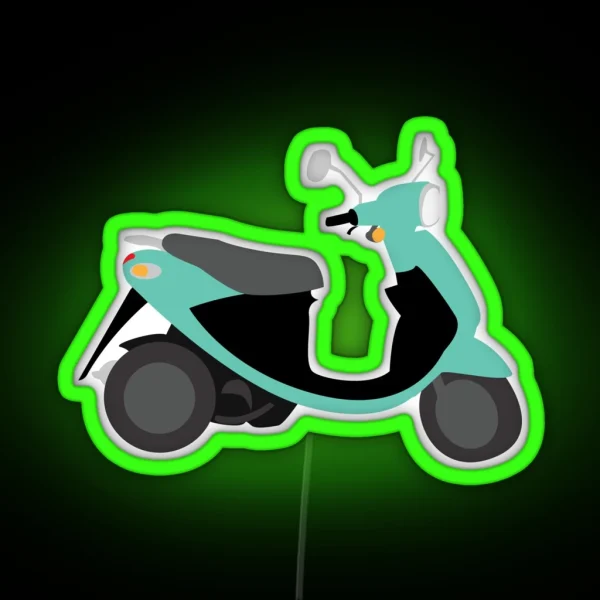 Seafoam Scooter RGB Neon Sign