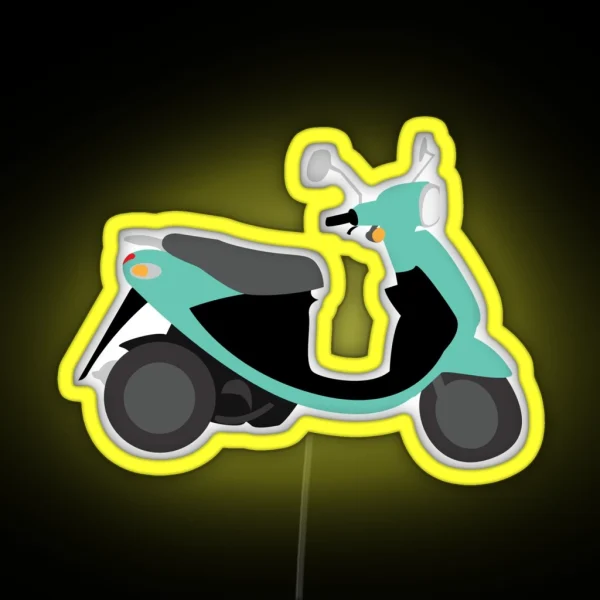 Seafoam Scooter RGB Neon Sign