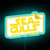 neon rgb seagulls sign blue