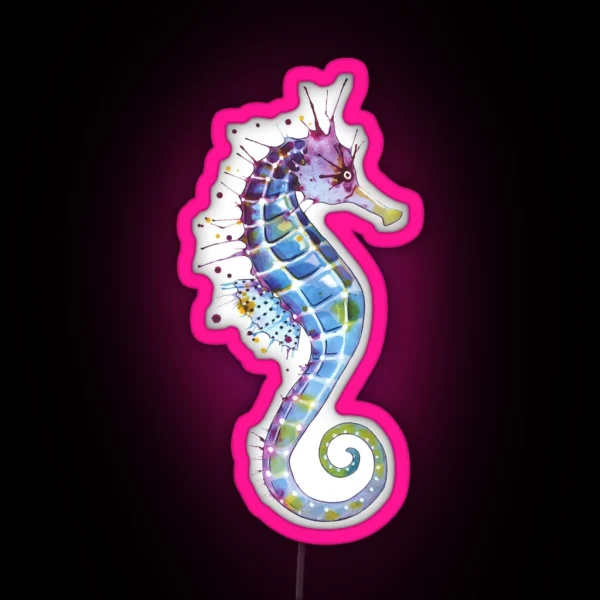 Seahorse Purple RGB Neon Sign