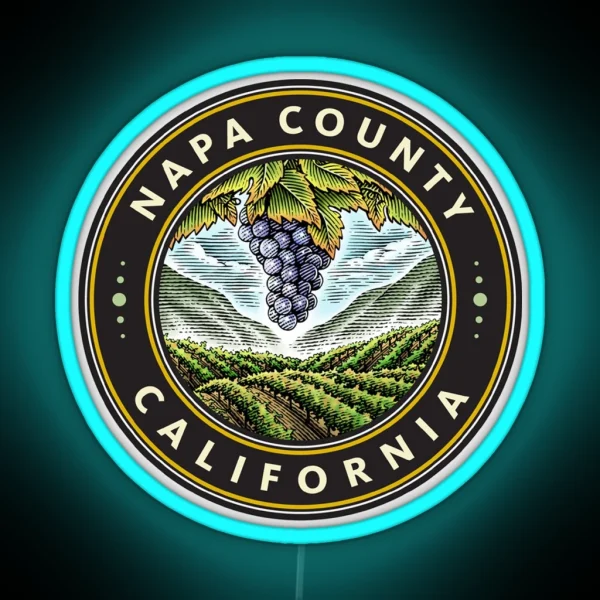 Seal Of Napa County California RGB Neon Sign