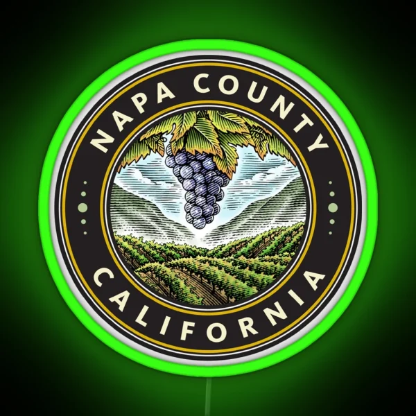 Seal Of Napa County California RGB Neon Sign