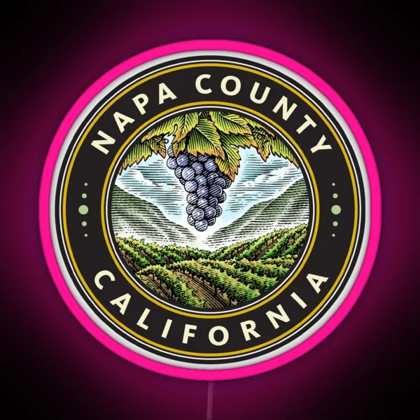 Seal Of Napa County California RGB Neon Sign