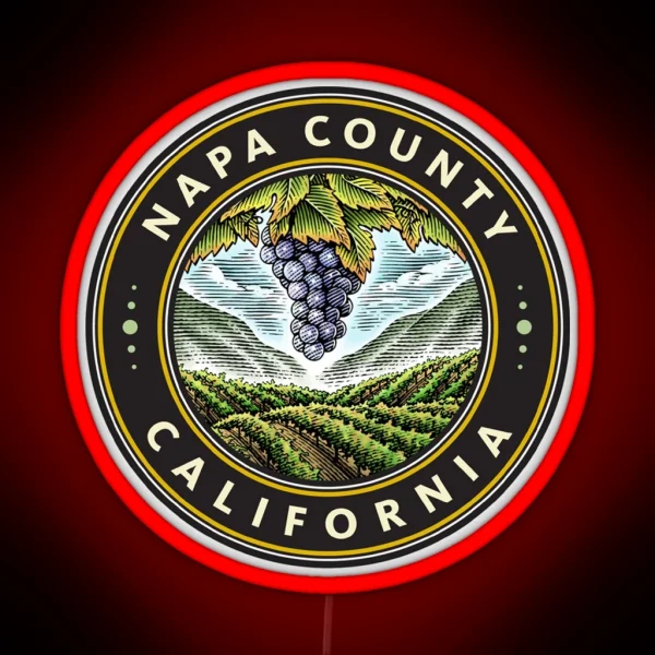 Seal Of Napa County California RGB Neon Sign