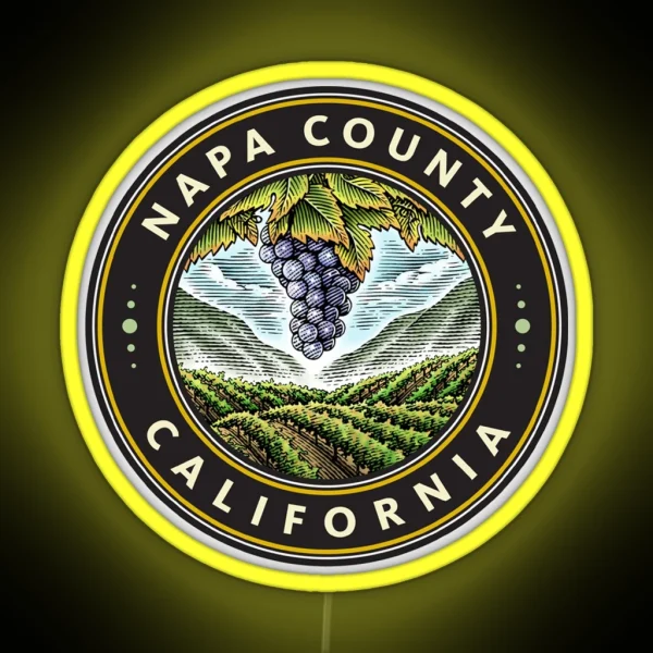 Seal Of Napa County California RGB Neon Sign