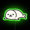 RGB Neon Sign Displaying SEAL in Green Color