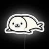 RGB Neon Sign featuring a Seal Design in White.