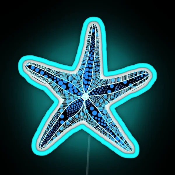Seashell Many Dots RGB Neon Sign