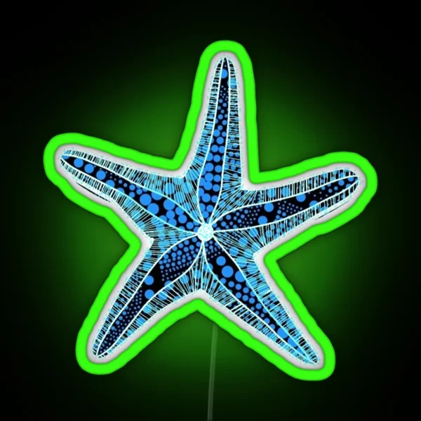 Seashell Many Dots RGB Neon Sign