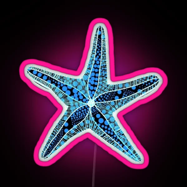 Seashell Many Dots RGB Neon Sign