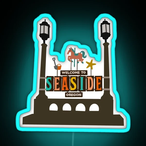 Seaside Oregon Sign RGB Neon Sign