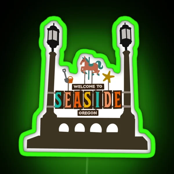 Seaside Oregon Sign RGB Neon Sign
