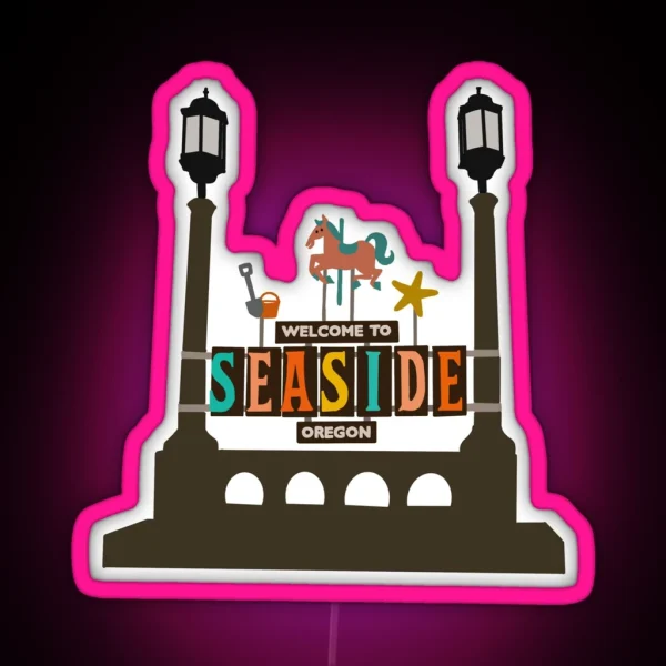 Seaside Oregon Sign RGB Neon Sign