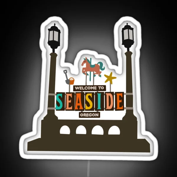 Seaside Oregon Sign RGB Neon Sign