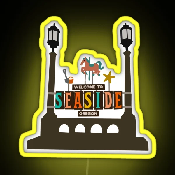 Seaside Oregon Sign RGB Neon Sign