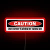 Seat Warmer Bumper Neon Sign with RGB LED Lighting - Red