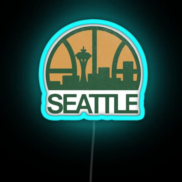Seattle Sonics RGB Neon Sign