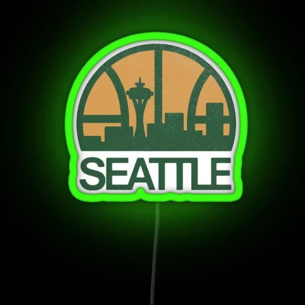 Seattle Sonics RGB Neon Sign