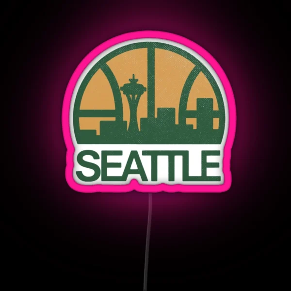Seattle Sonics RGB Neon Sign