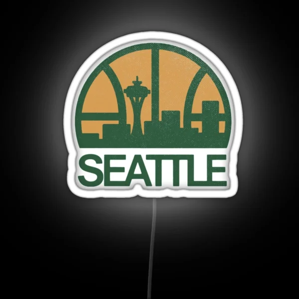 Seattle Sonics RGB Neon Sign